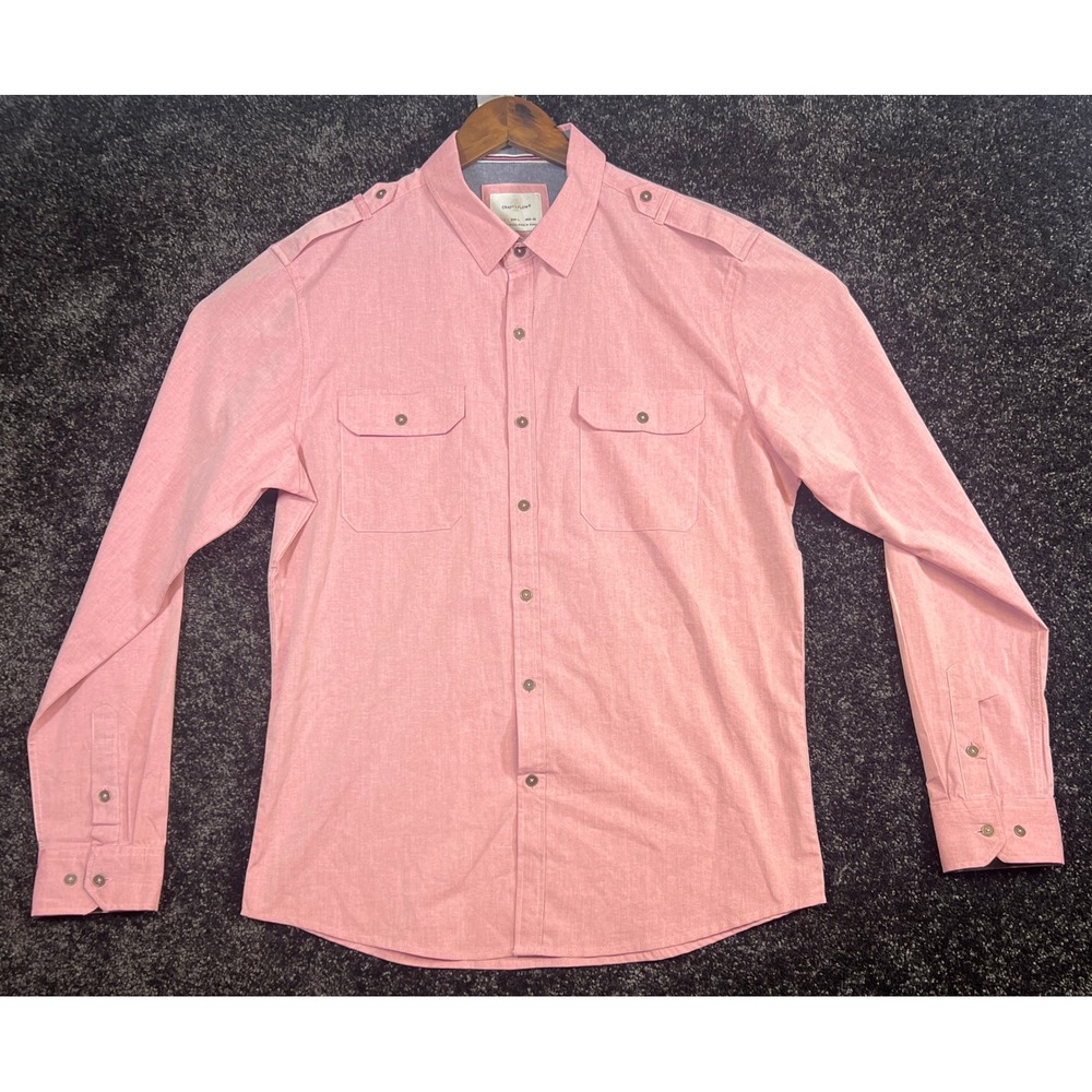 Craft + Flow Men's‎ Large Pink Long Sleeve Button Up